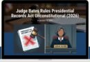 Presidential Records Act unconstitutional