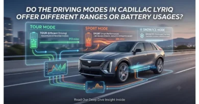 do the driving modes in cadillac lyriq offer different ranges or battery usages