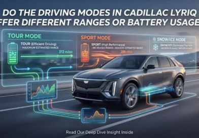 do the driving modes in cadillac lyriq offer different ranges or battery usages