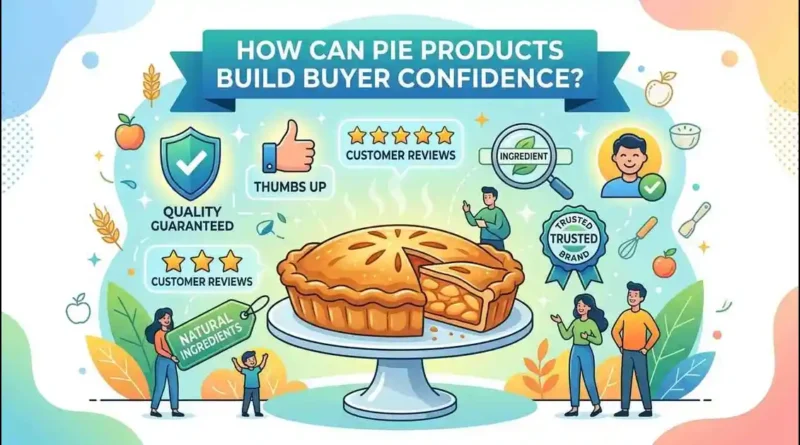 Eco friendly pie boxes help build buyer confidence with quality guaranteed pies, natural ingredients, customer reviews, and trusted bakery packaging.